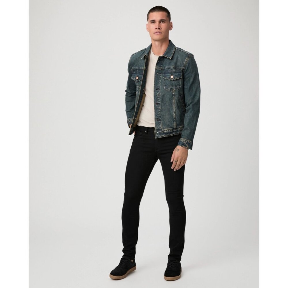 Paige Mens Croft Black Slim Fit Skinny Jeans Size 31 x 33 Transcend $199 EUC